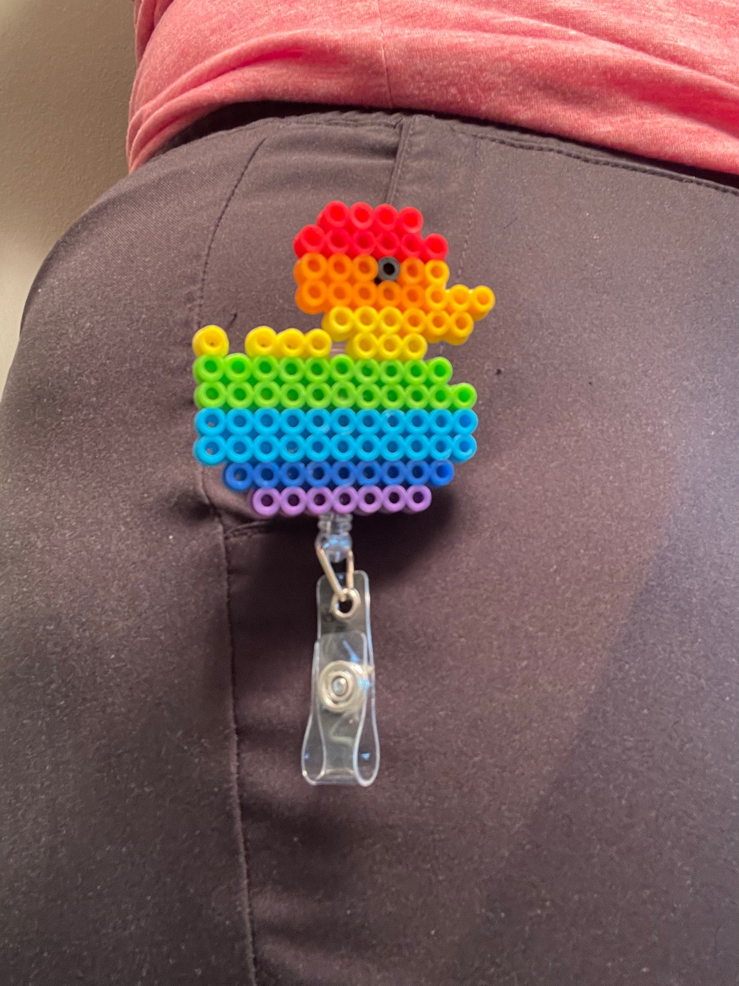 Rainbow Duck Badge Reel