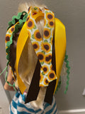 Sunflower Ribbon Hair Tie