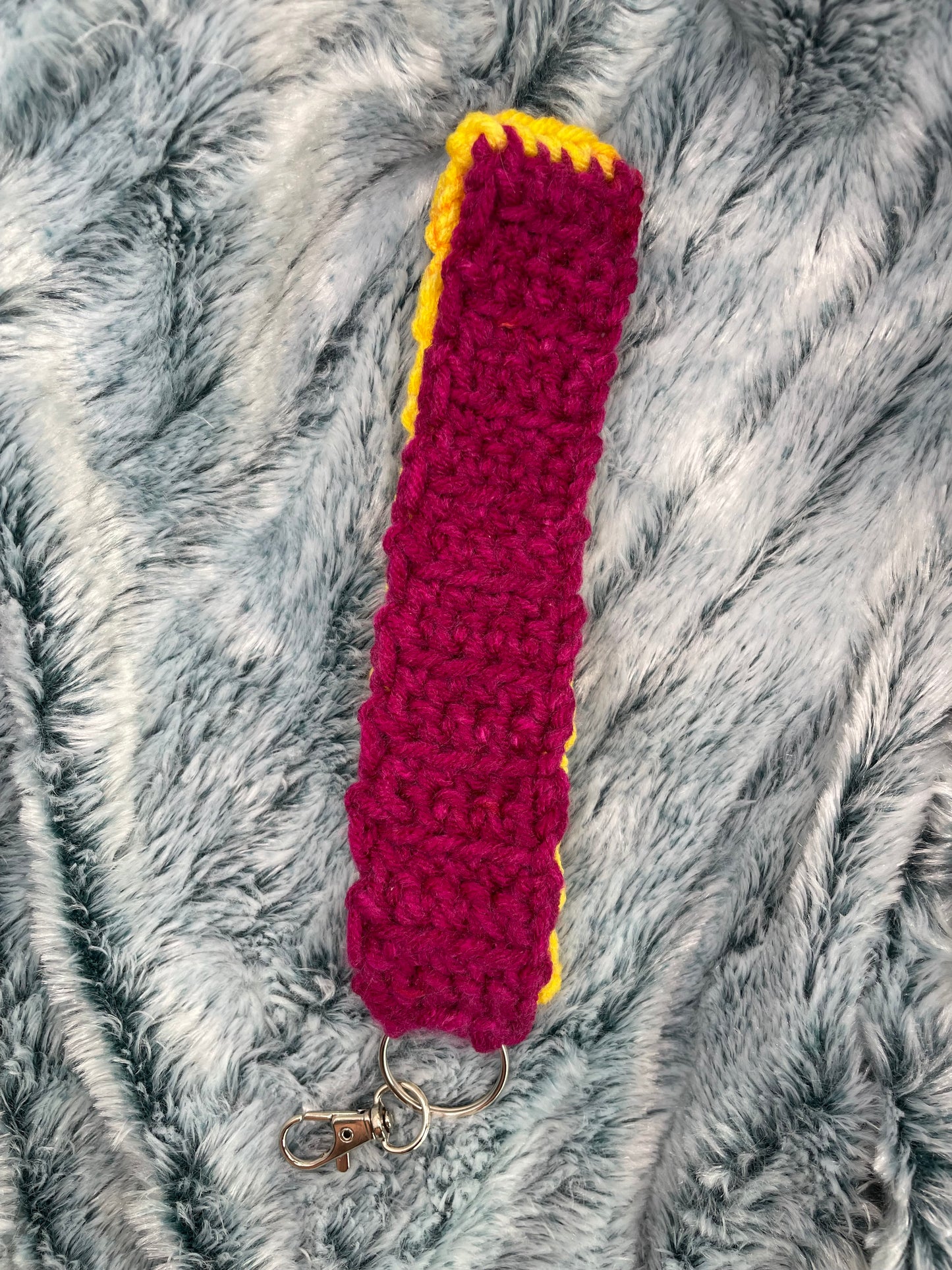 Purple and Yellow Keychain