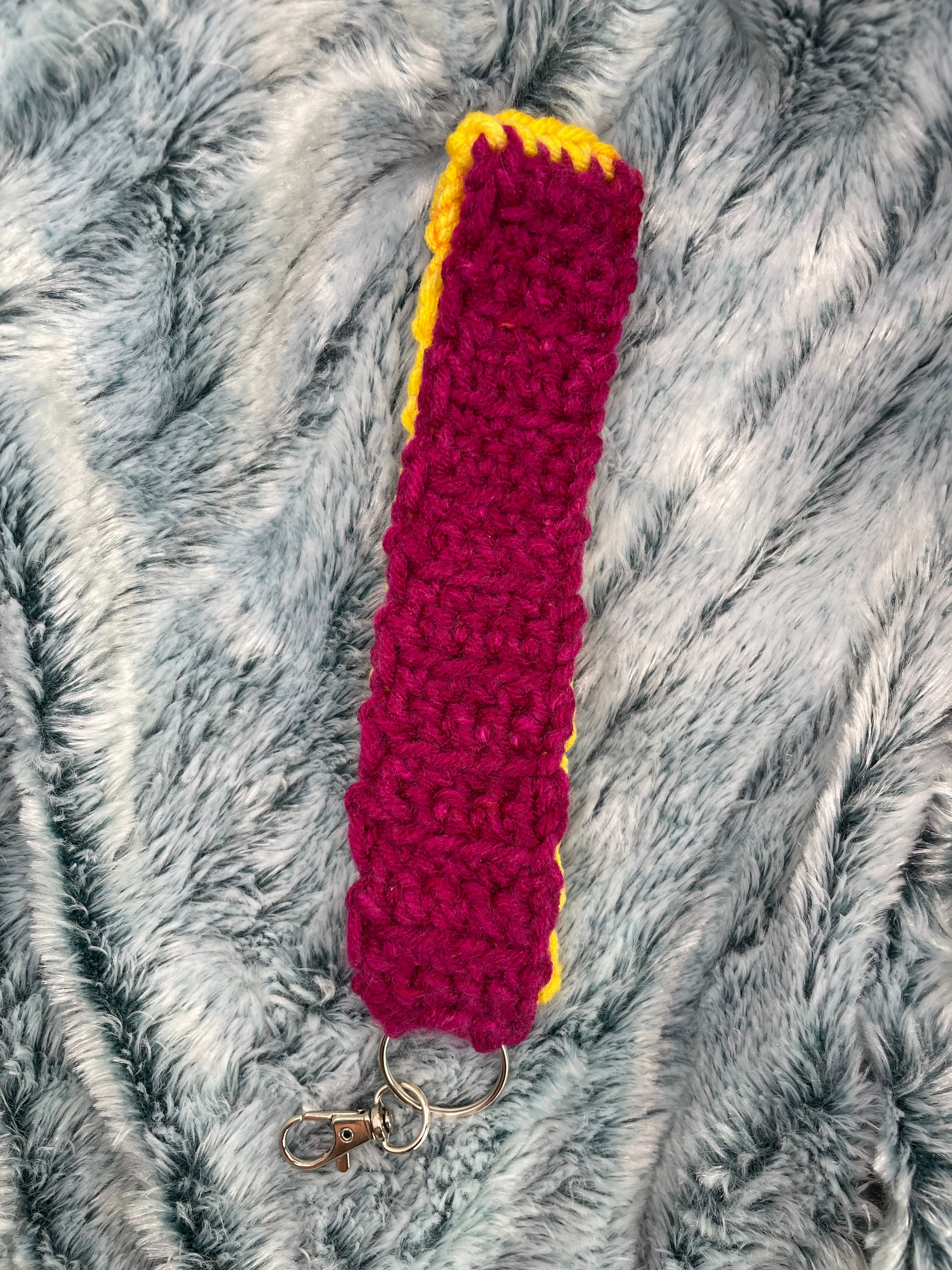 Purple and Yellow Keychain