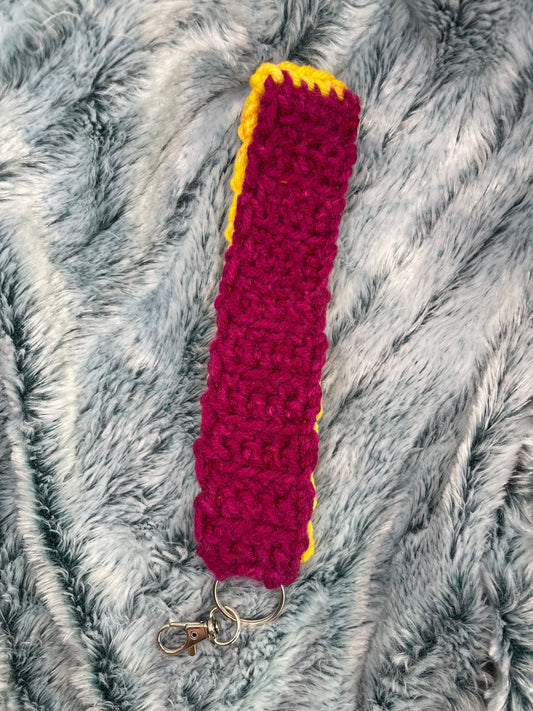Purple and Yellow Keychain