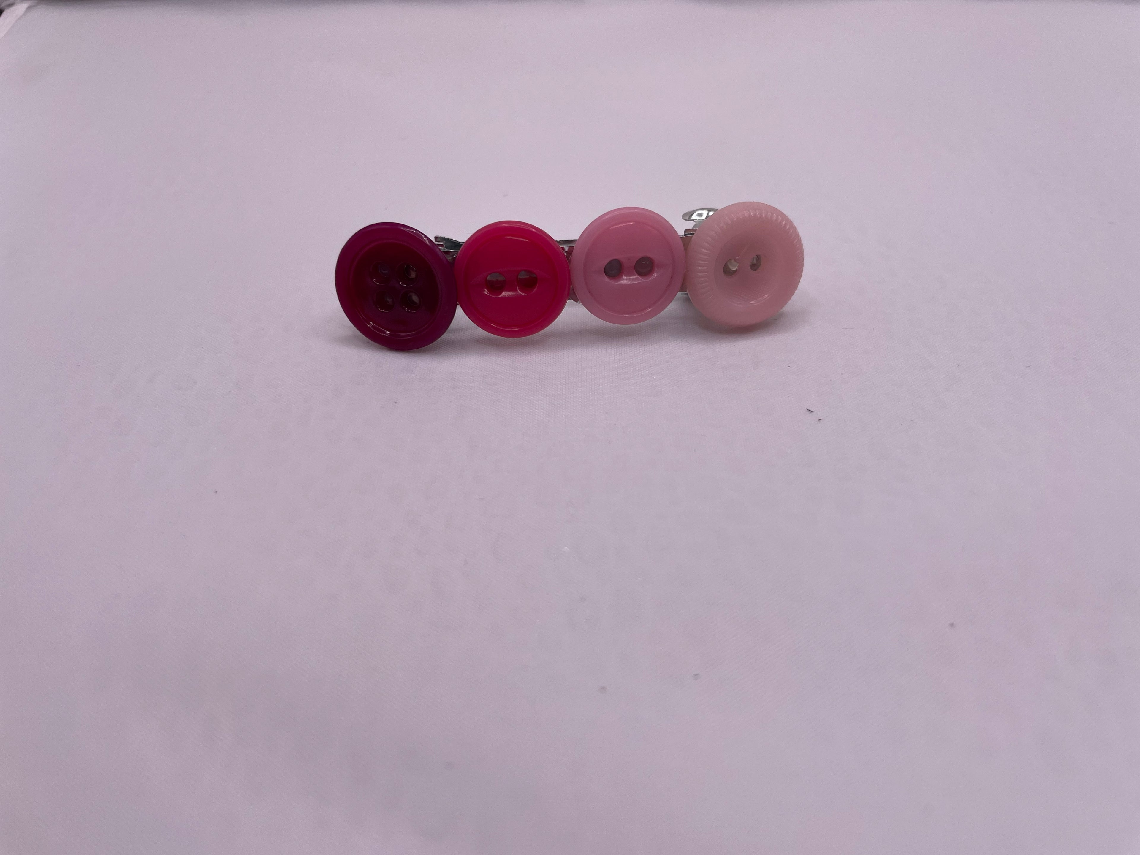 Pink Button Clip