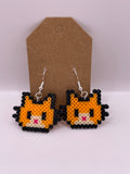 Orange Cat Earrings