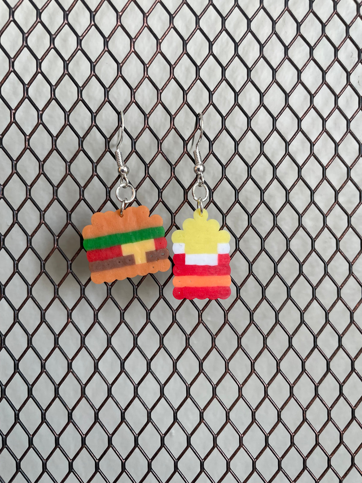 Burger and Fries Earrings