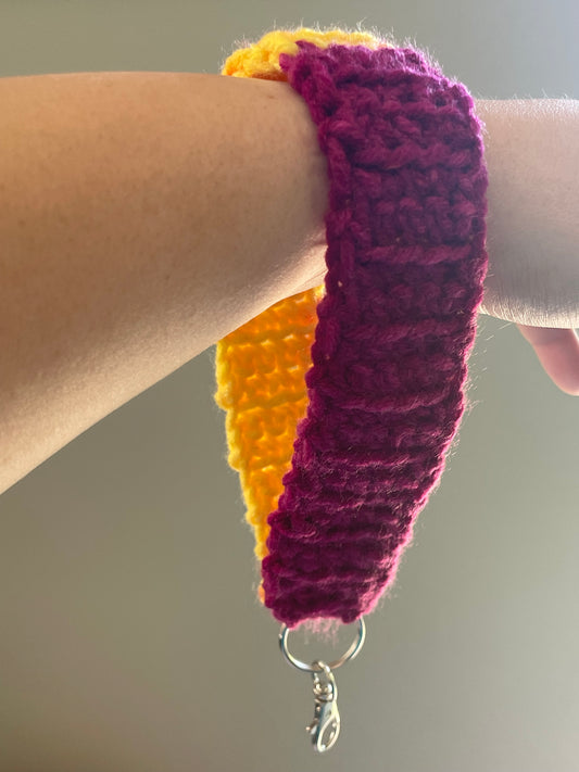 Purple and Yellow Keychain
