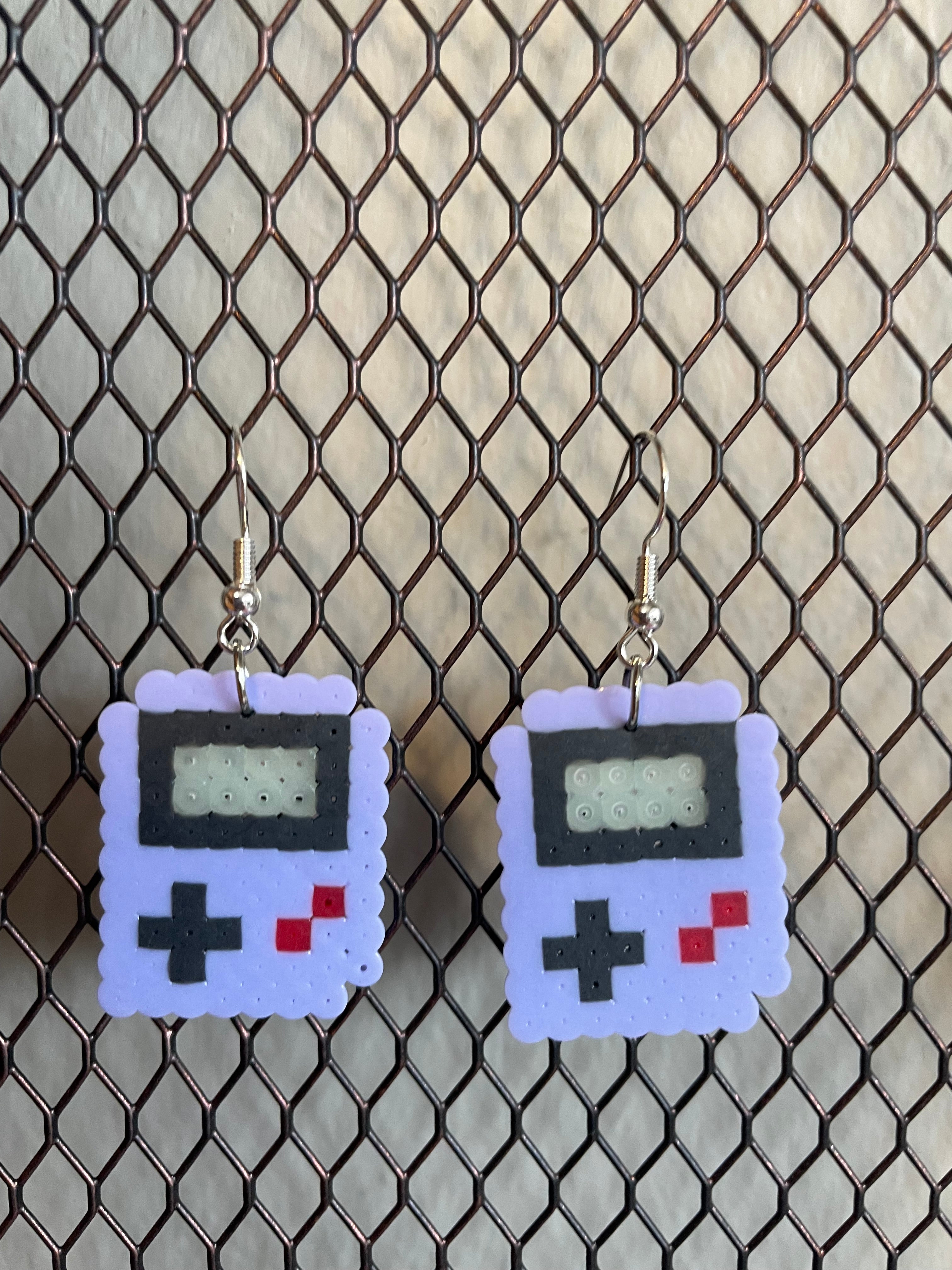 Purple Gameboy Earrings