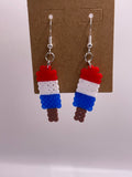 Red, White and Blue Popsicle Earrings