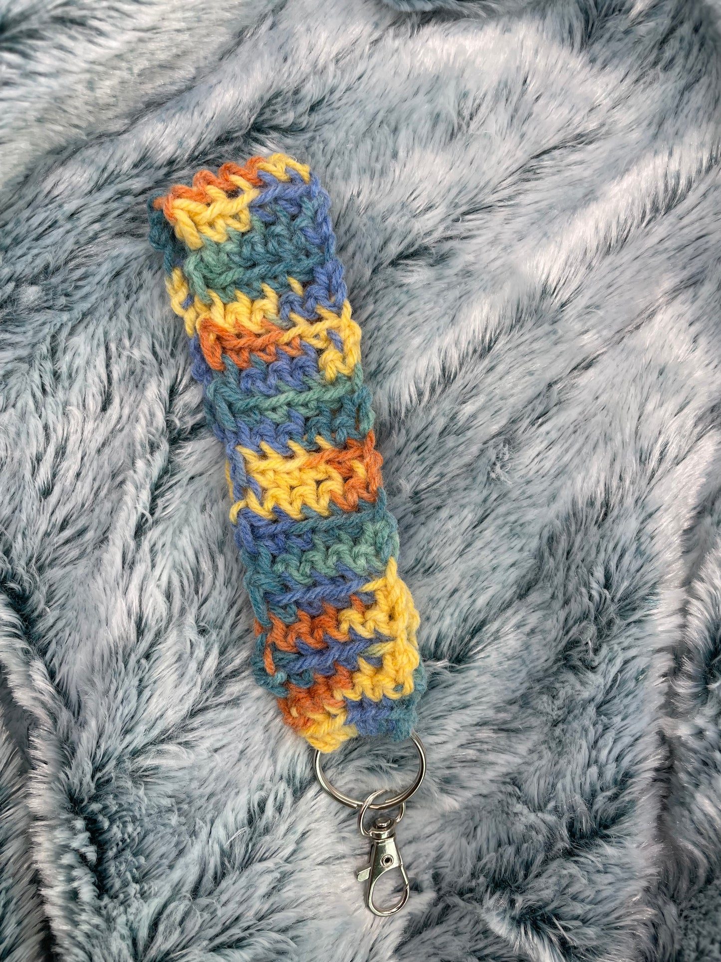 Multi Colored Crochet Keychain