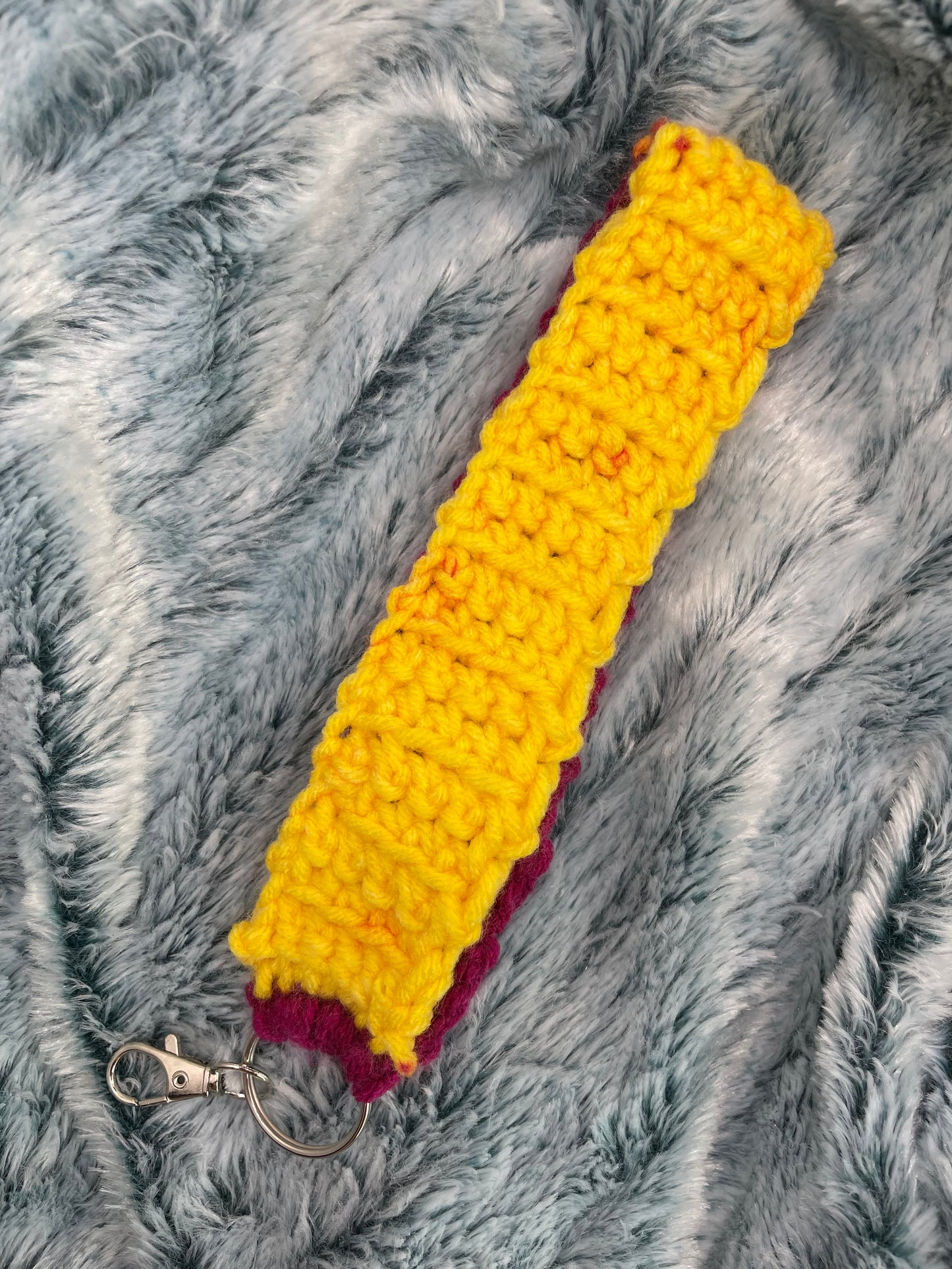 Purple and Yellow Keychain