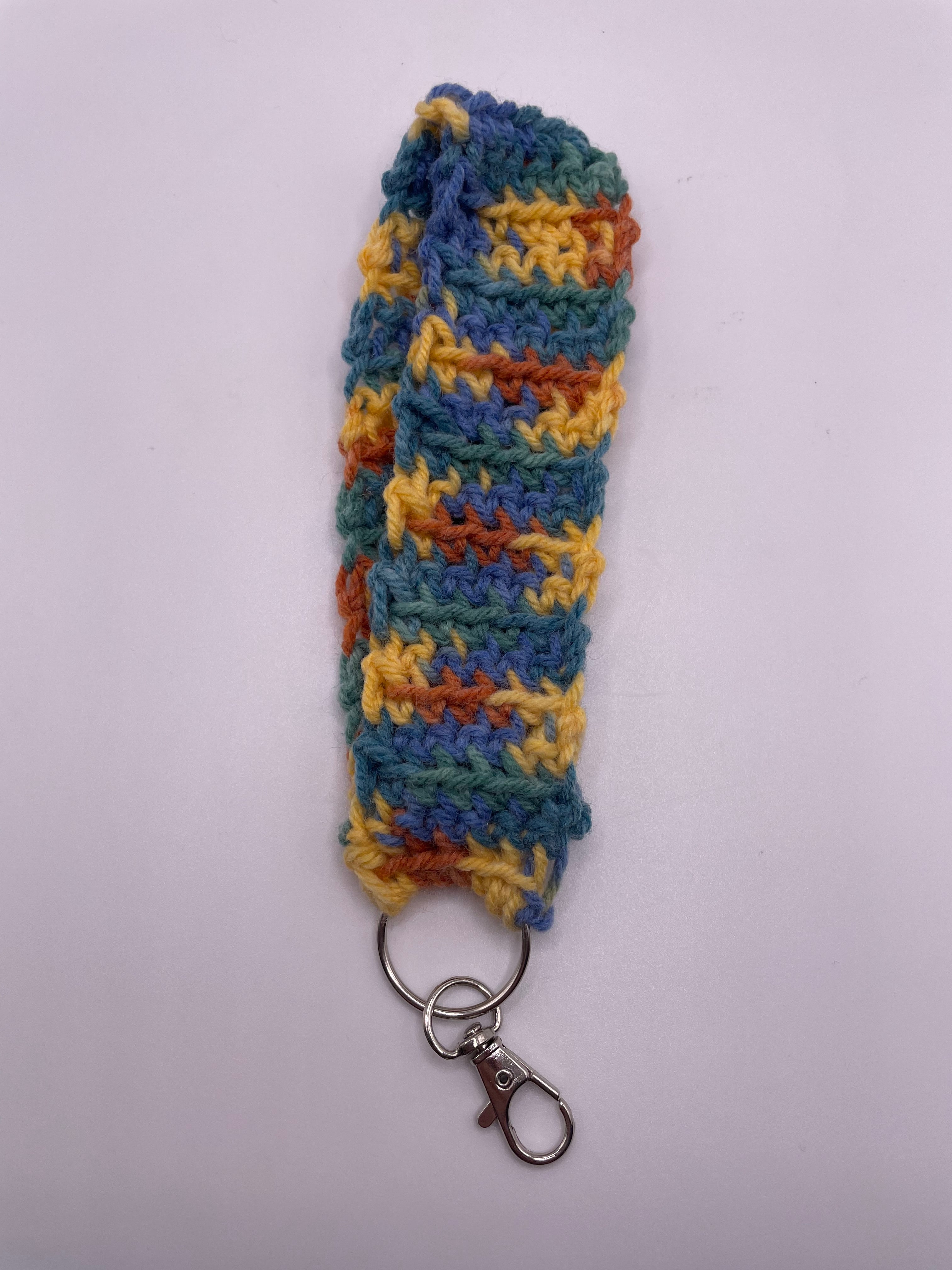Multi Colored Crochet Keychain