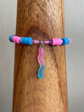 Pink and Blue Gummy Worm Bracelet