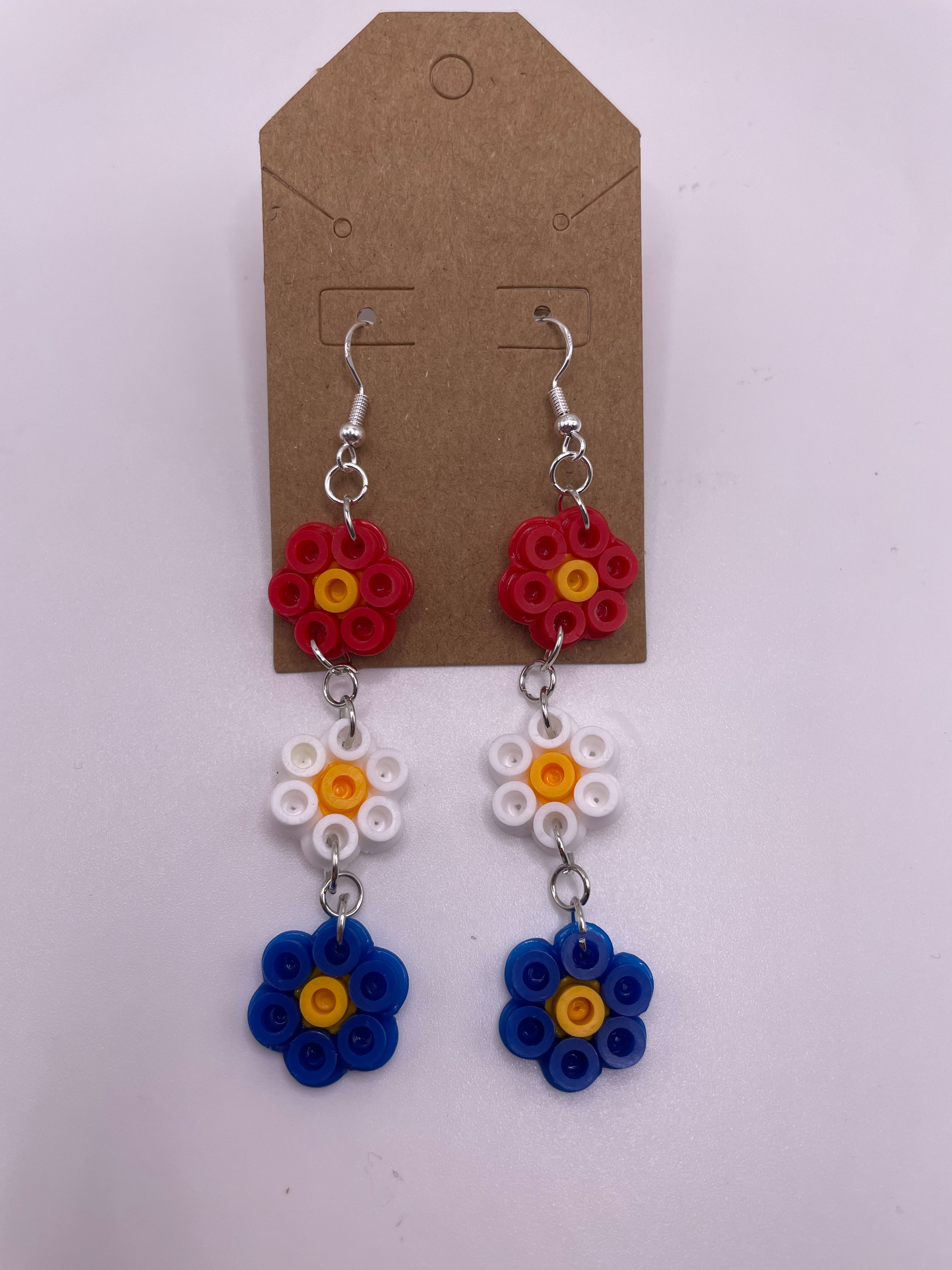 R.W.B. Flower Earrings