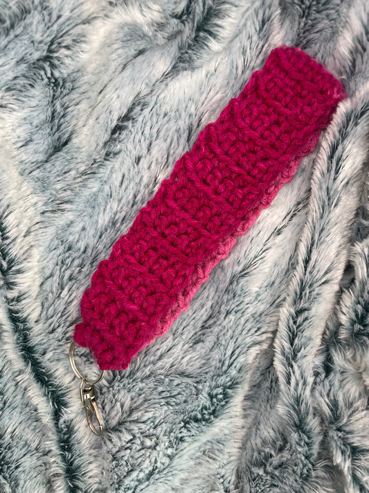 Purple Crochet Keychain