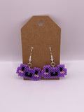 Purple Frog Earrings