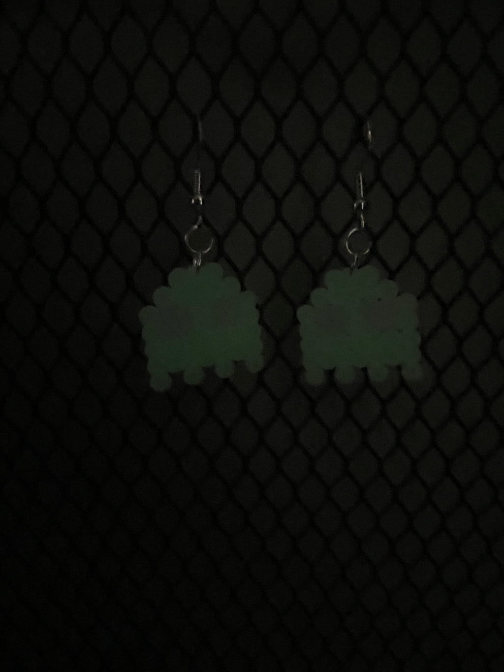 Glowing PAC-MAN Ghost Earrings
