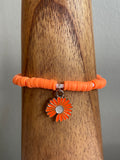 Orange Daisy Bracelet