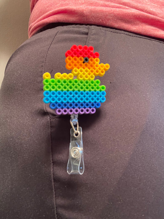 Rainbow Duck Badge Reel