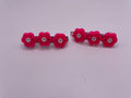 Pink Flower Hair Clips