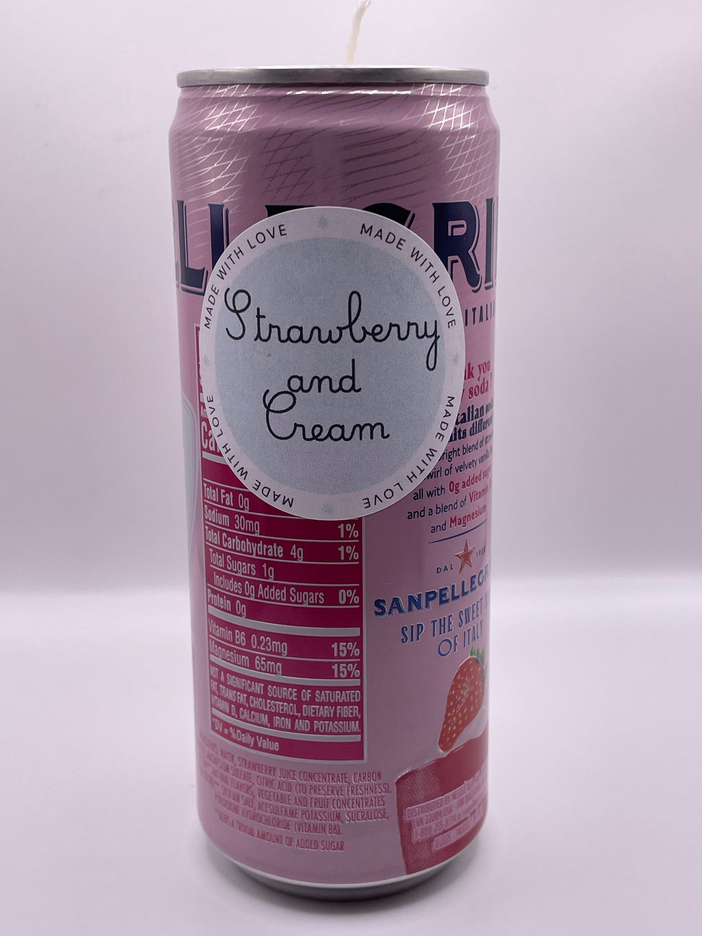 Tall Can Strawberry and Cream Candle