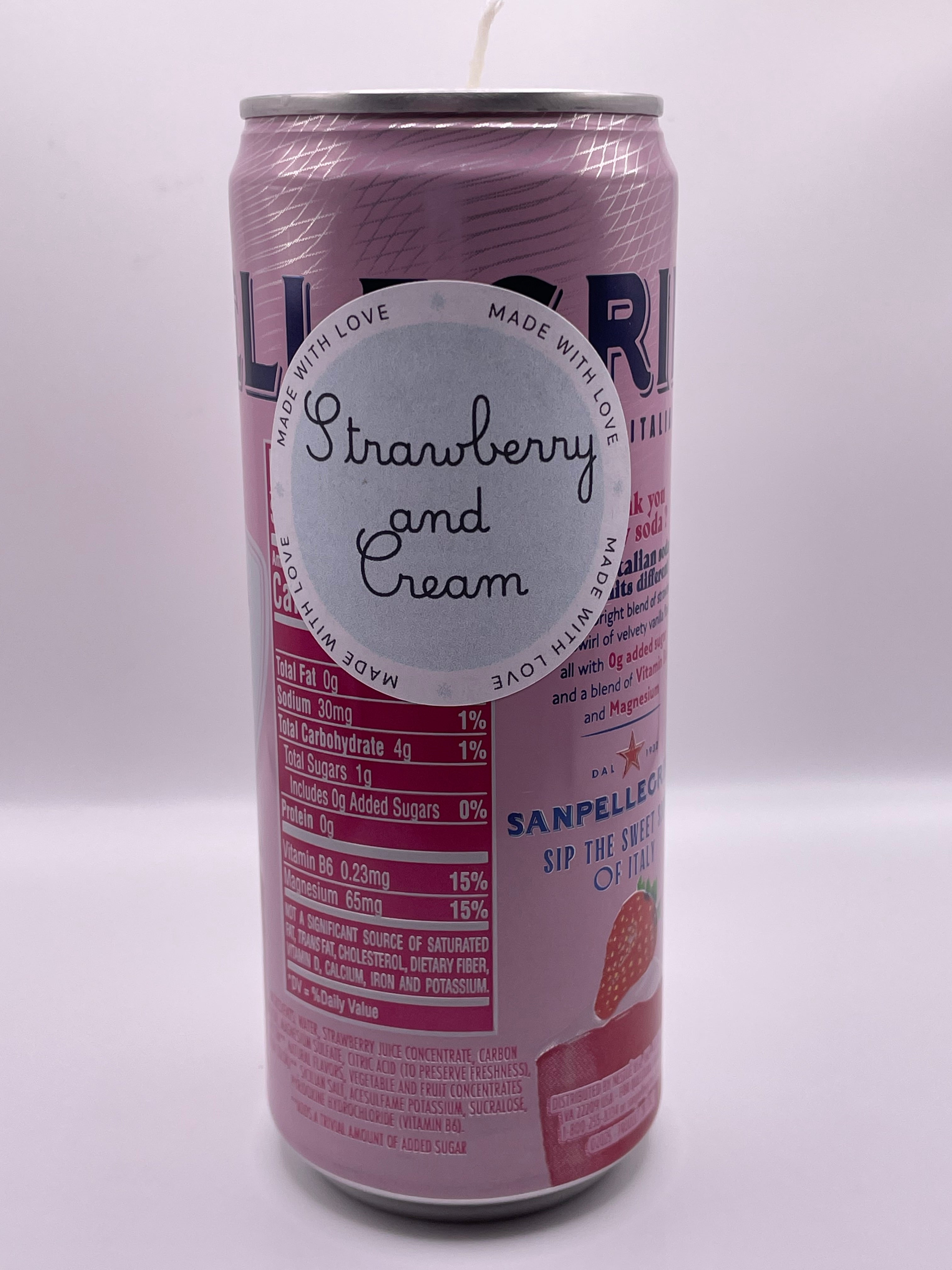 Tall Can Strawberry and Cream Candle