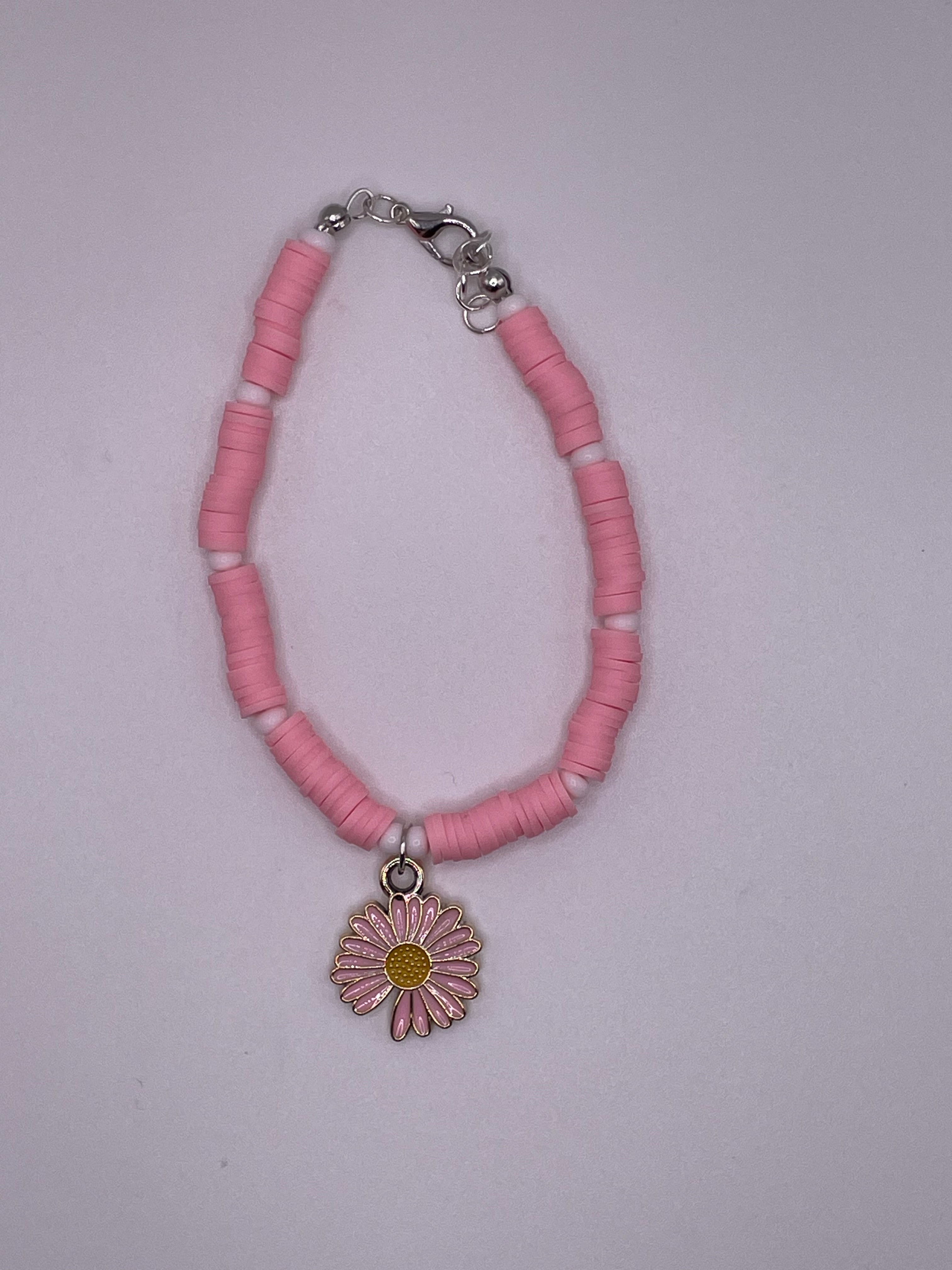 Pink Daisy Bracelet