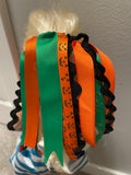 Jack-O-Lantern Ribbon Hair Tie