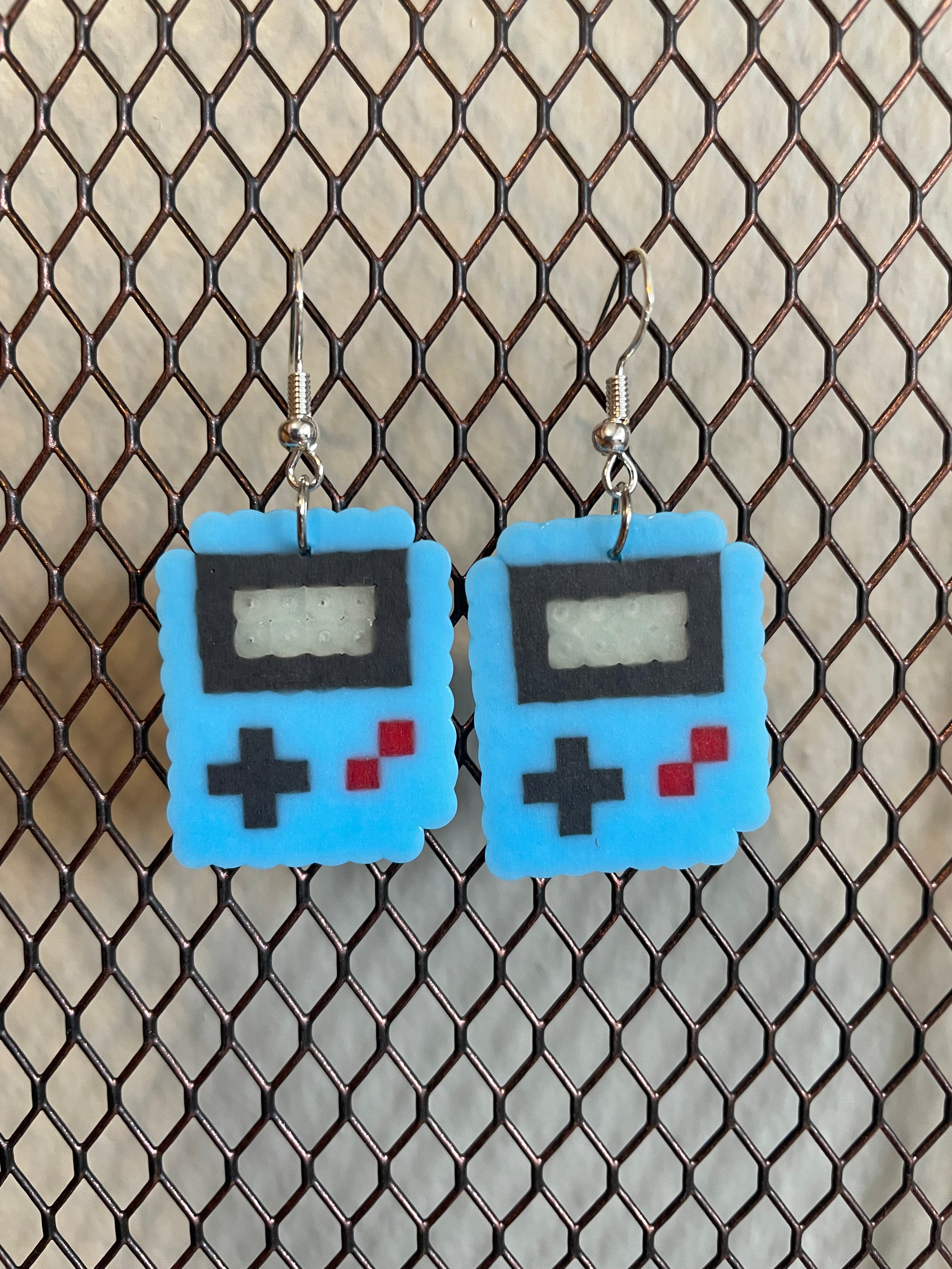 Blue Gameboy Earrings