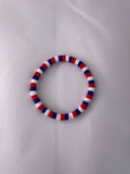 R.W.B Clay Bead Bracelet