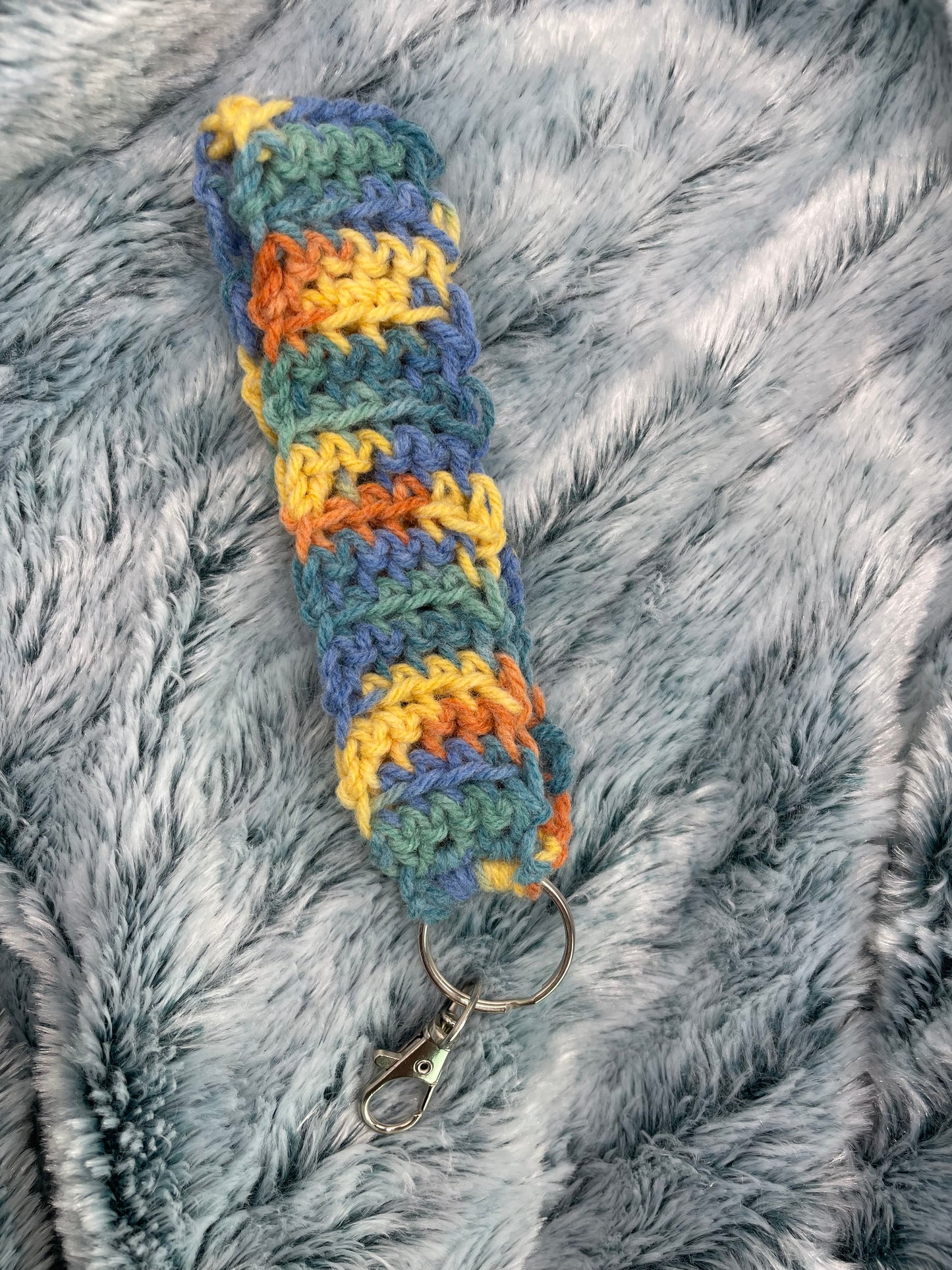 Multi Colored Crochet Keychain