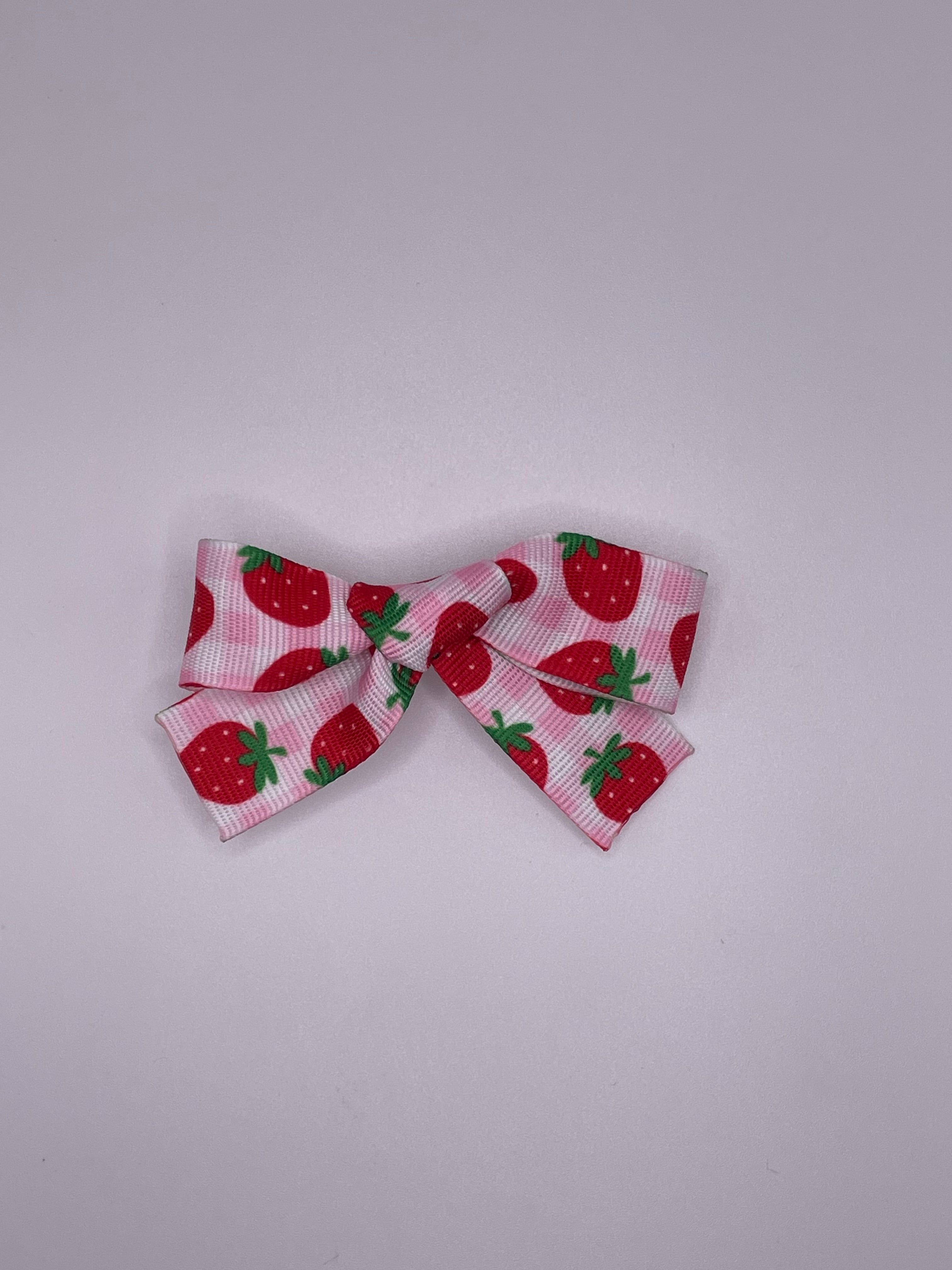 Strawberry Ribbon Hair Clip