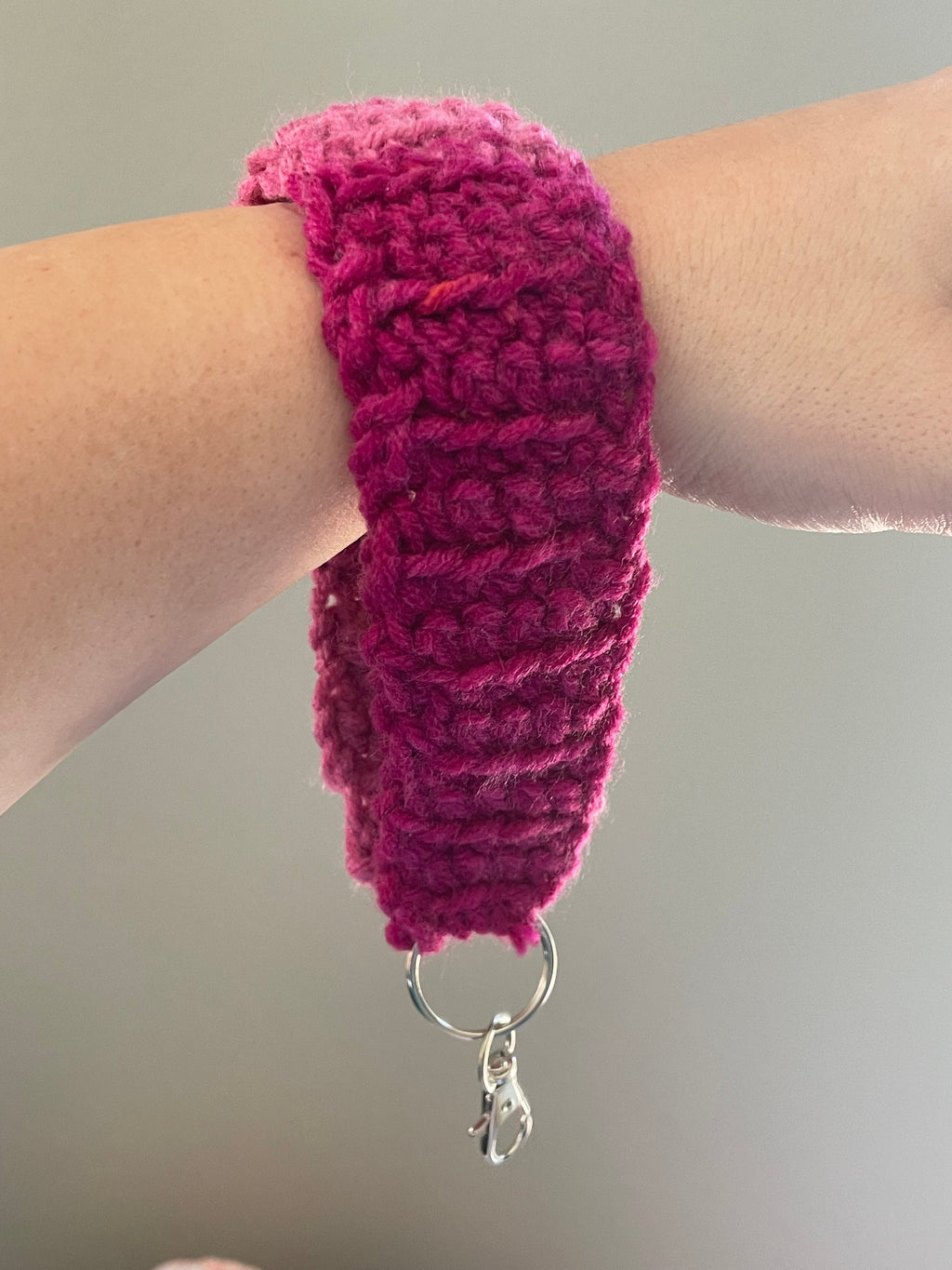 Purple Crochet Keychain