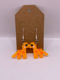 Orange Dino Earrings