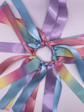 Pastel Rainbow Ribbon Hair Tie
