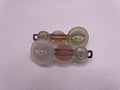Cream and Pink Button Hair Clips