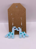 Blue Dino Earrings