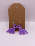 Purple Dino Earrings