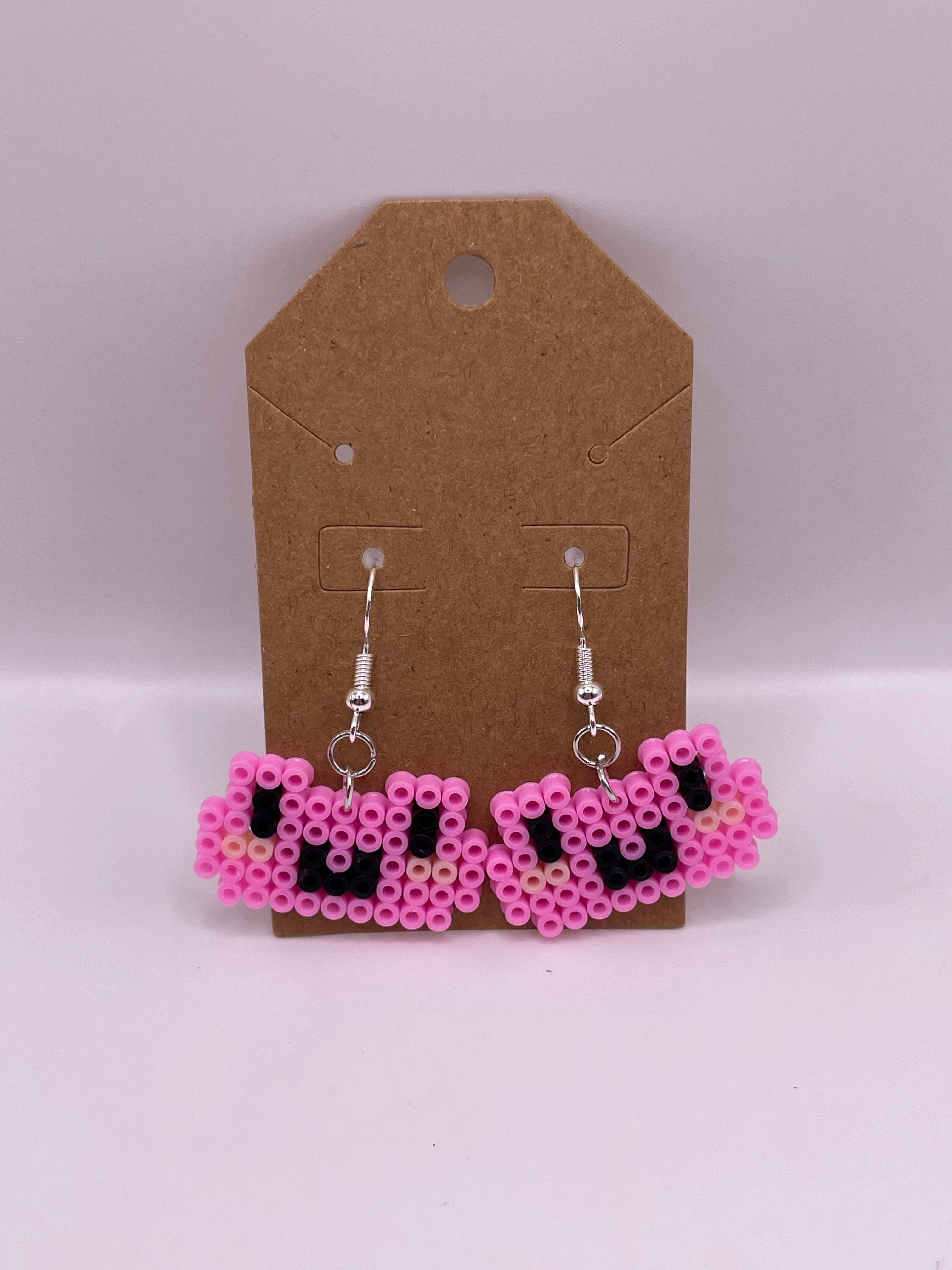 Pink Frog Earrings