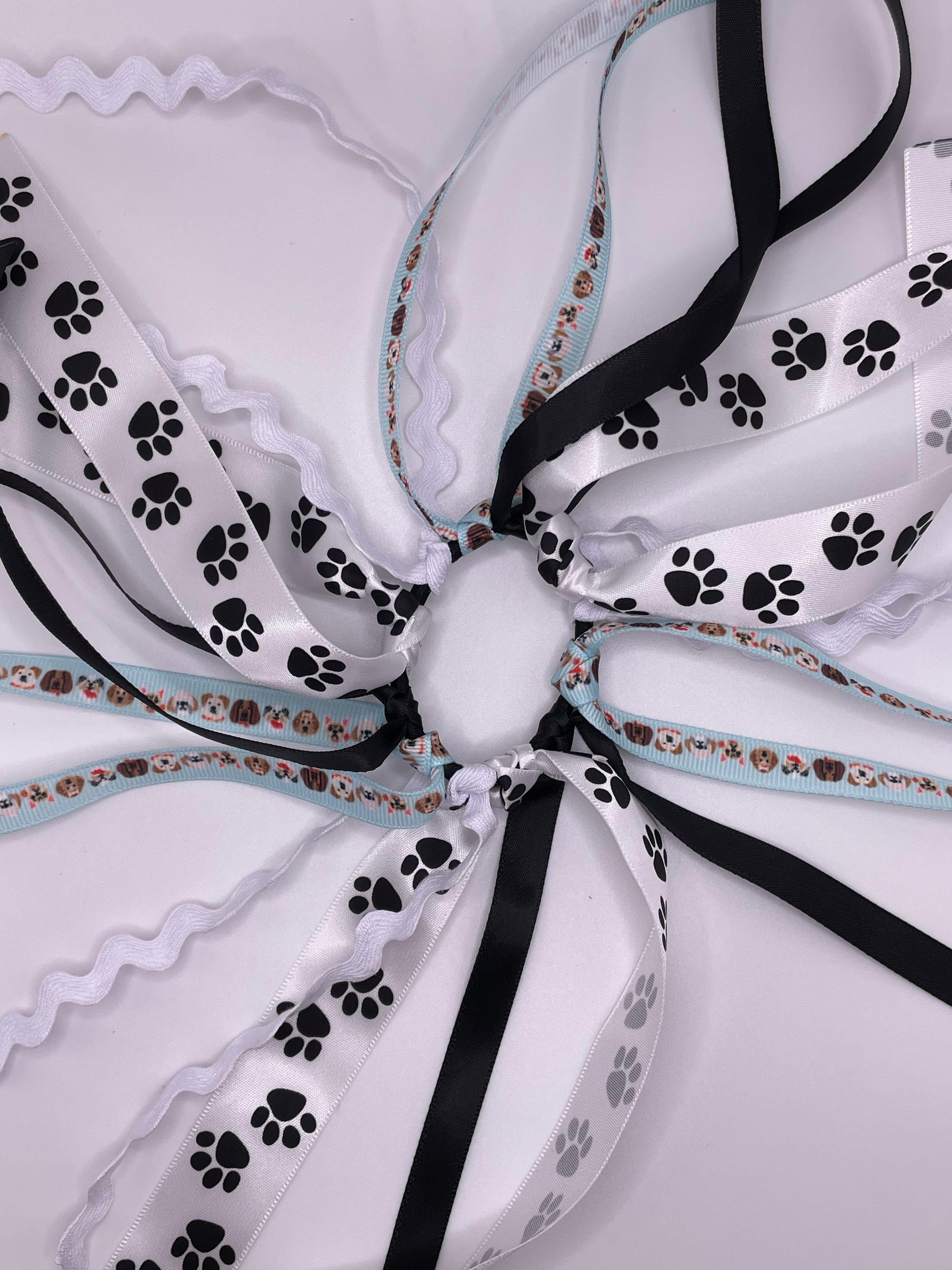 Paws and Dogs Ribbon Hair Ties